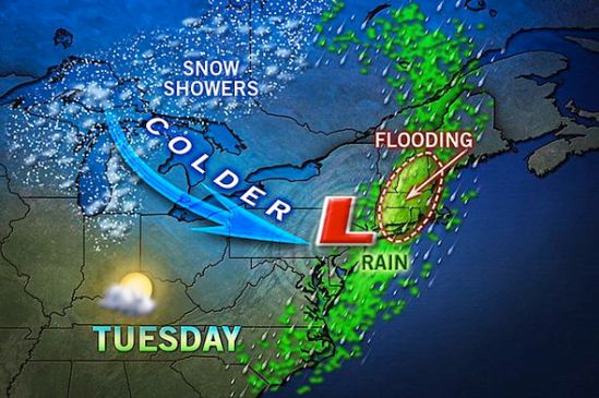 Flooding rains today