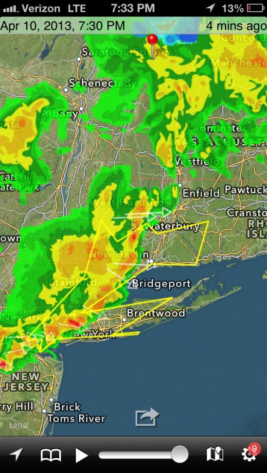 Heavy thunder showers moving in!