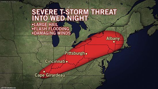 Severe storms possible